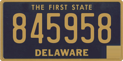DE license plate 845958