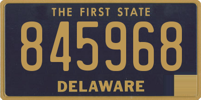 DE license plate 845968