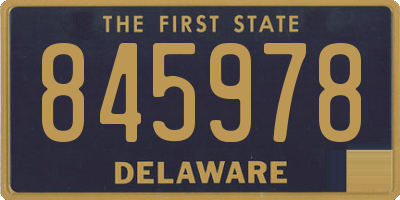 DE license plate 845978