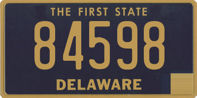 DE license plate 84598