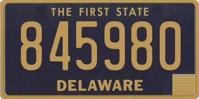 DE license plate 845980
