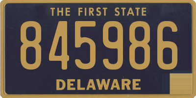 DE license plate 845986