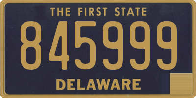 DE license plate 845999
