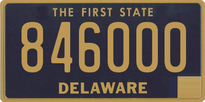 DE license plate 846000