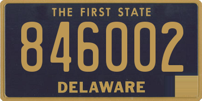 DE license plate 846002
