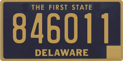 DE license plate 846011
