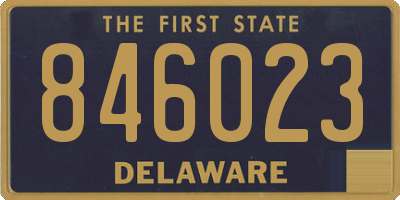 DE license plate 846023