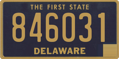 DE license plate 846031