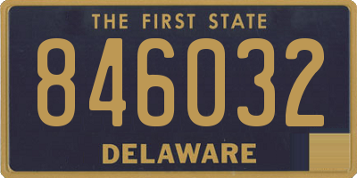 DE license plate 846032