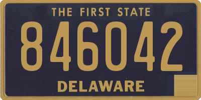 DE license plate 846042