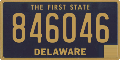DE license plate 846046