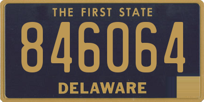 DE license plate 846064