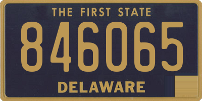 DE license plate 846065