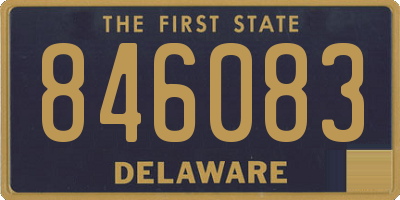 DE license plate 846083