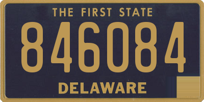 DE license plate 846084