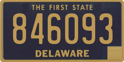 DE license plate 846093
