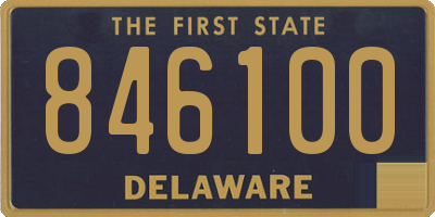 DE license plate 846100
