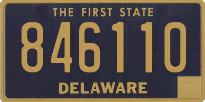 DE license plate 846110