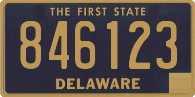 DE license plate 846123