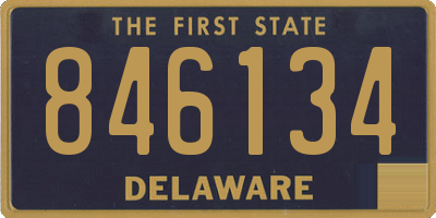 DE license plate 846134