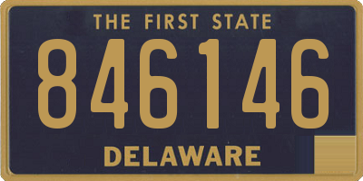 DE license plate 846146