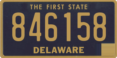 DE license plate 846158
