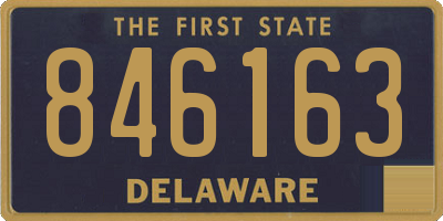 DE license plate 846163