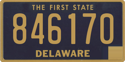DE license plate 846170