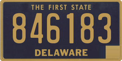 DE license plate 846183