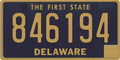 DE license plate 846194