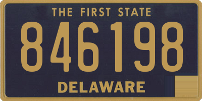 DE license plate 846198