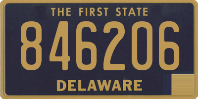 DE license plate 846206
