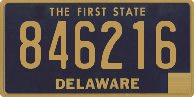 DE license plate 846216
