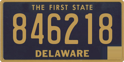 DE license plate 846218