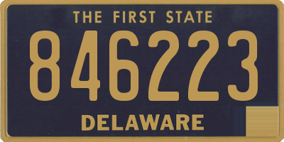 DE license plate 846223