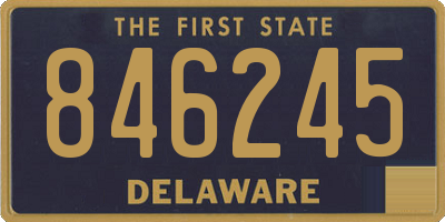 DE license plate 846245