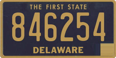 DE license plate 846254