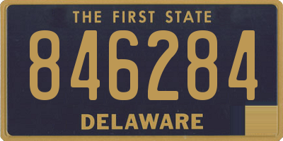 DE license plate 846284
