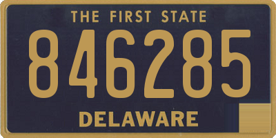 DE license plate 846285