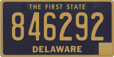 DE license plate 846292