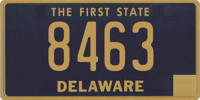 DE license plate 8463