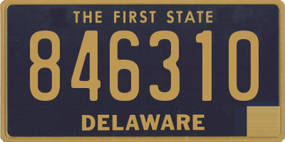 DE license plate 846310