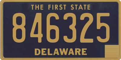 DE license plate 846325