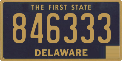 DE license plate 846333