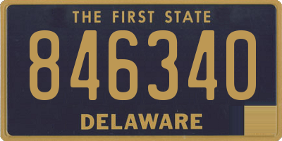 DE license plate 846340