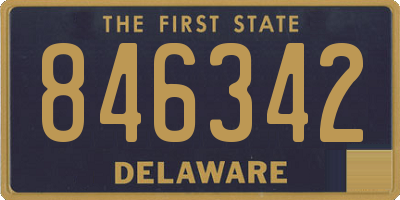 DE license plate 846342