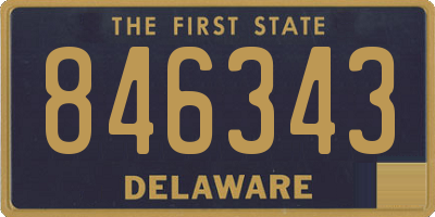 DE license plate 846343