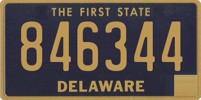 DE license plate 846344