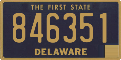 DE license plate 846351