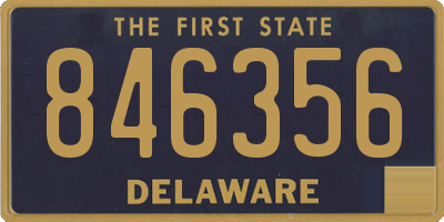 DE license plate 846356